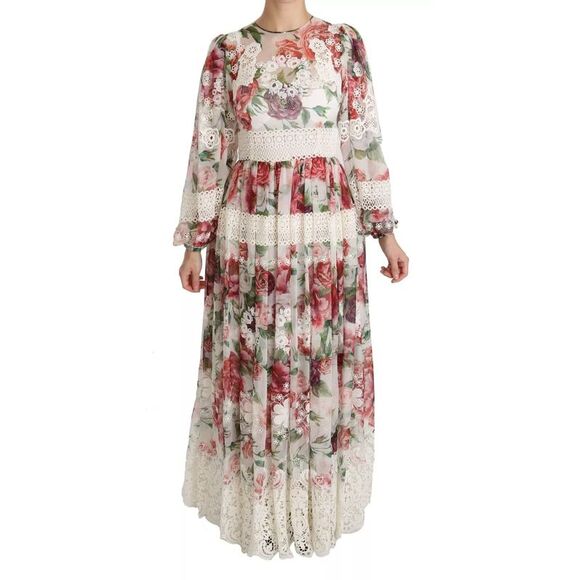 Dolce & Gabbana Multicolor Floral Maxi Sheath Women's Dress (Pre-Owned)